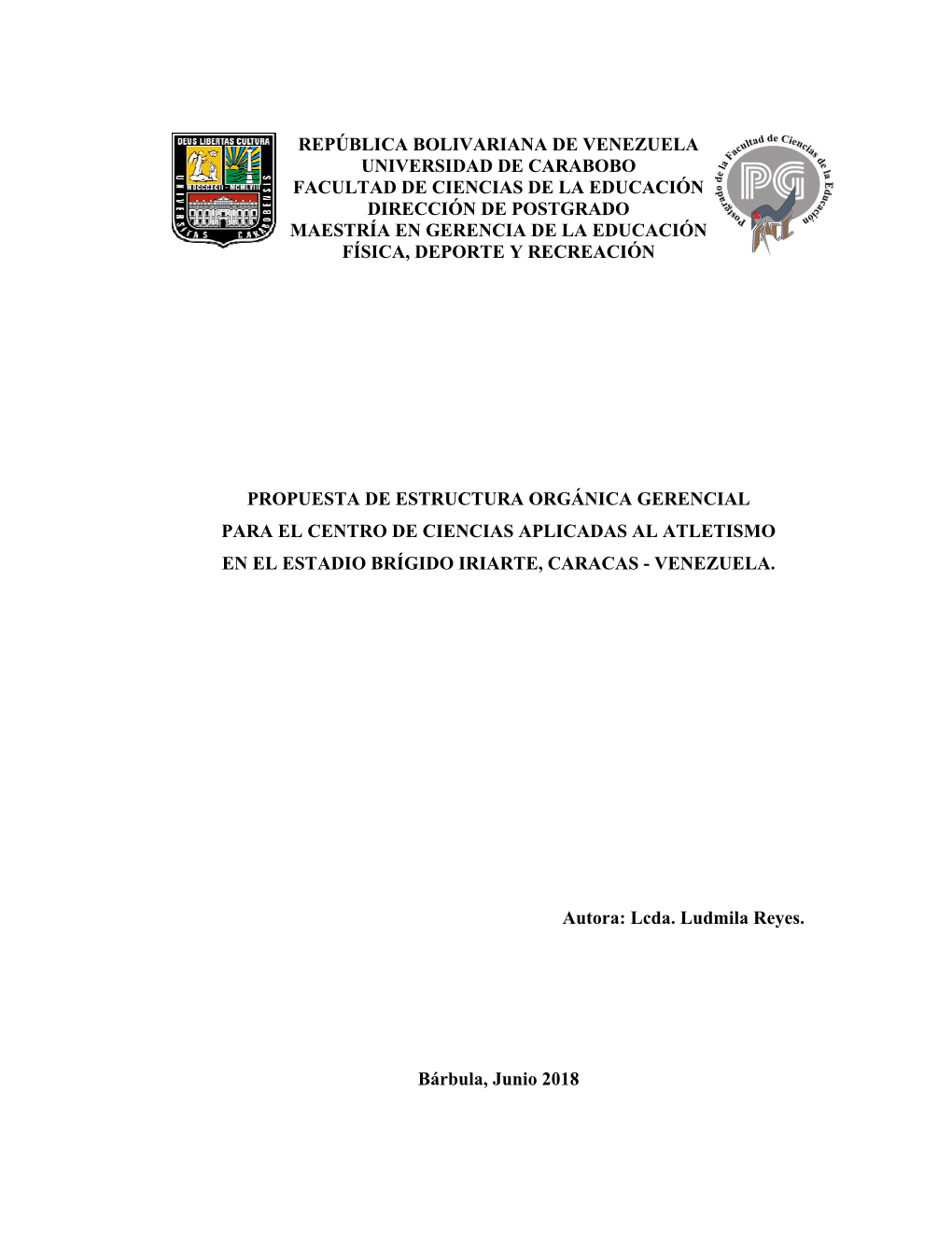 República Bolivariana De Venezuela Universidad De