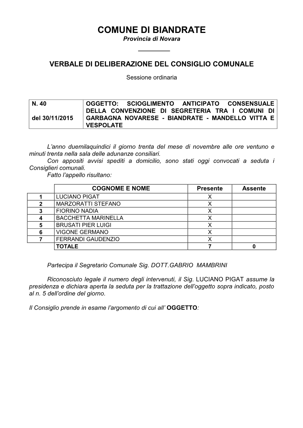 Spedita Al Comitato Di Controllo