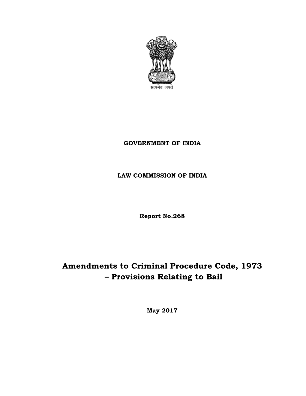 Amendments to Criminal Procedure Code, 1973 – Provisions Relating to Bail