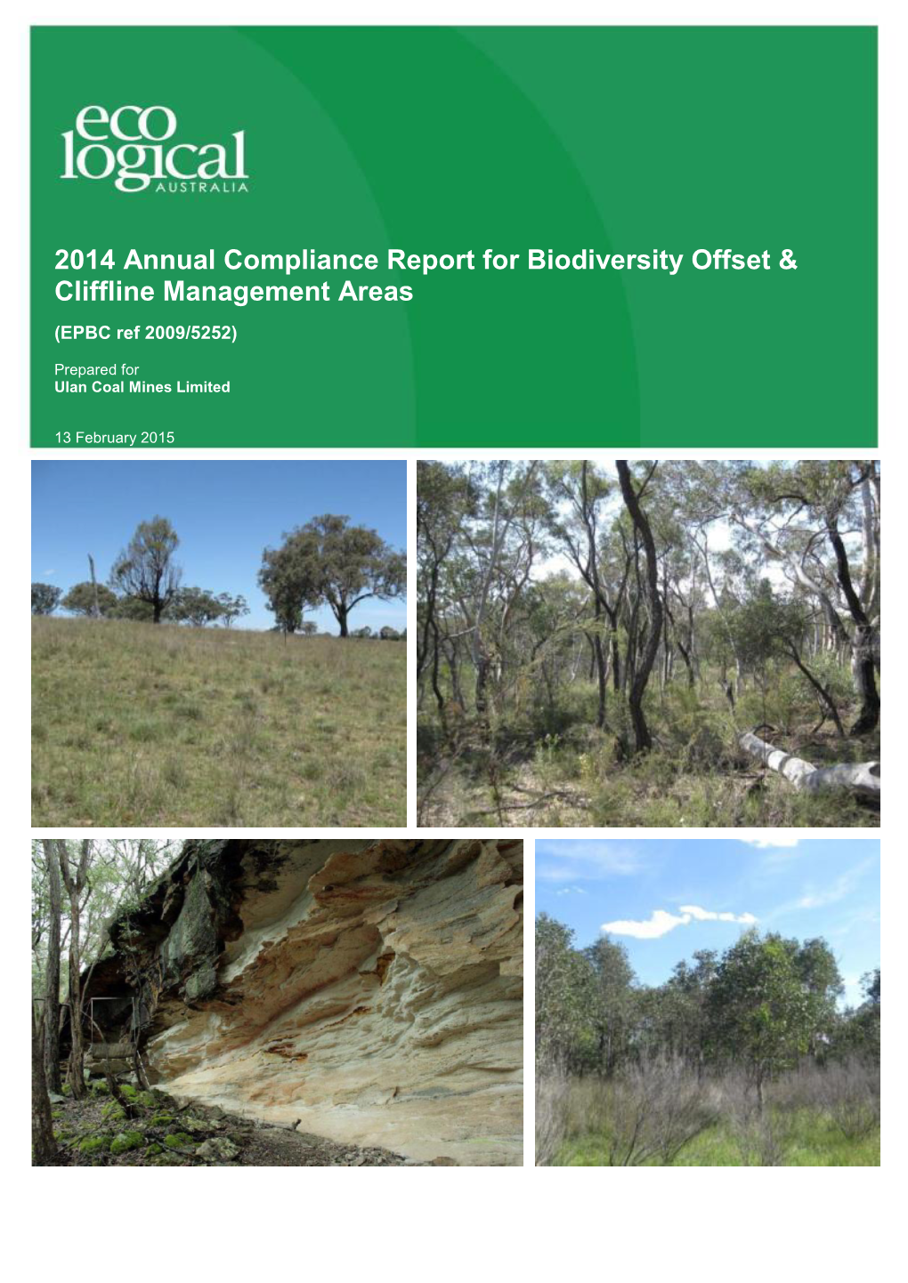 2014 Annual Compliance Report for Biodiversity Offset & Cliffline