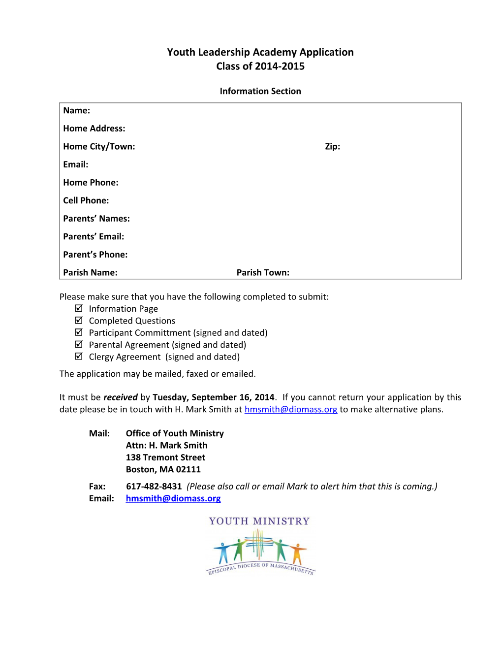 Youth Leadership Academy Application