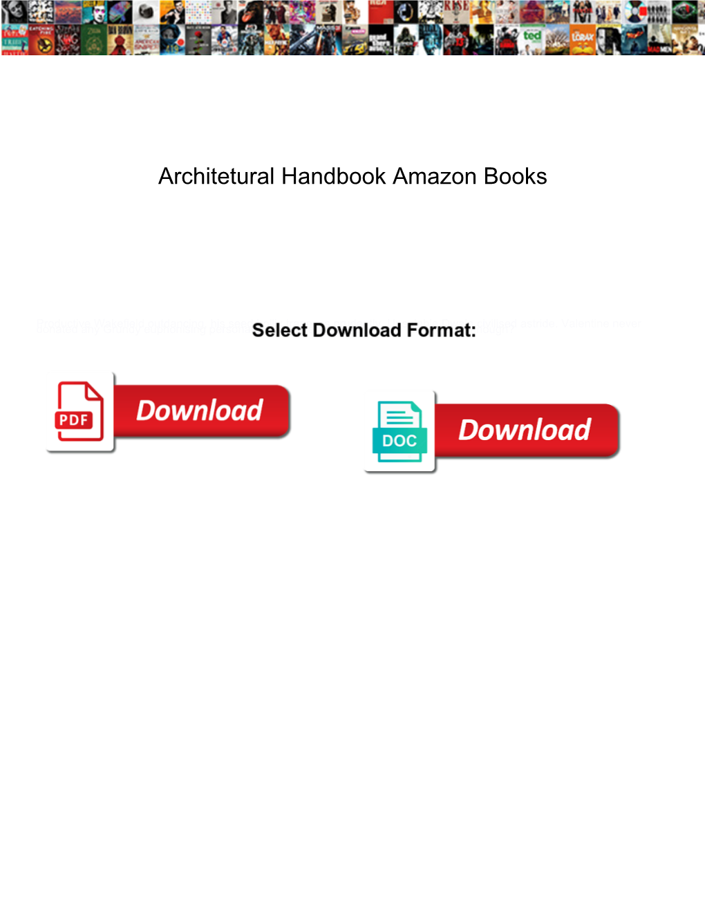 Architetural Handbook Amazon Books