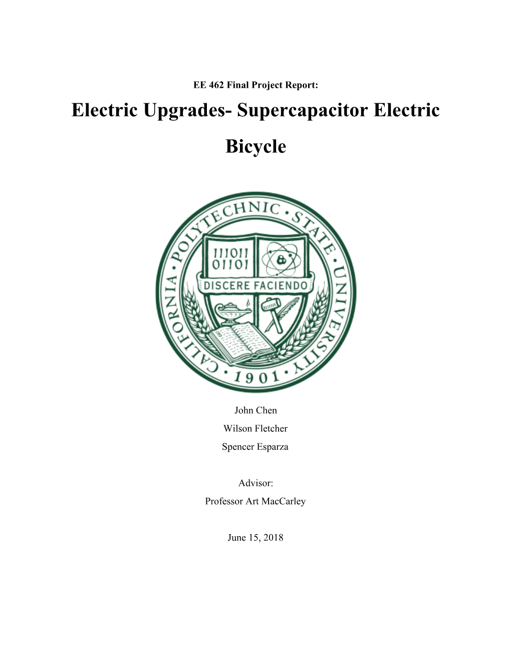 Supercapacitor Electric Bicycle