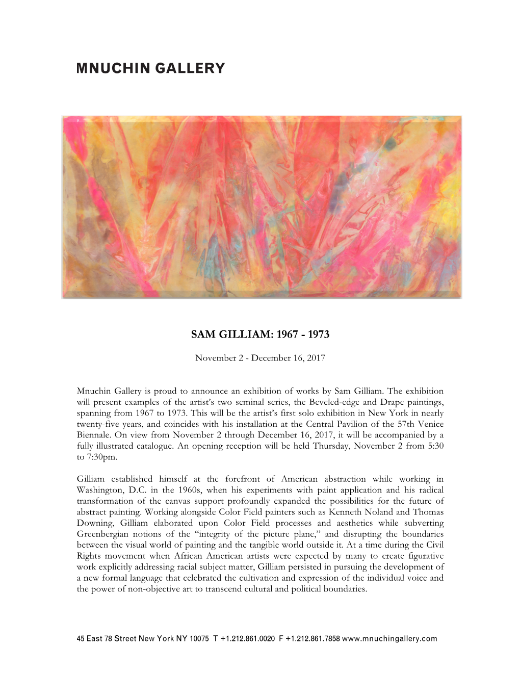 Sam Gilliam: 1967 - 1973