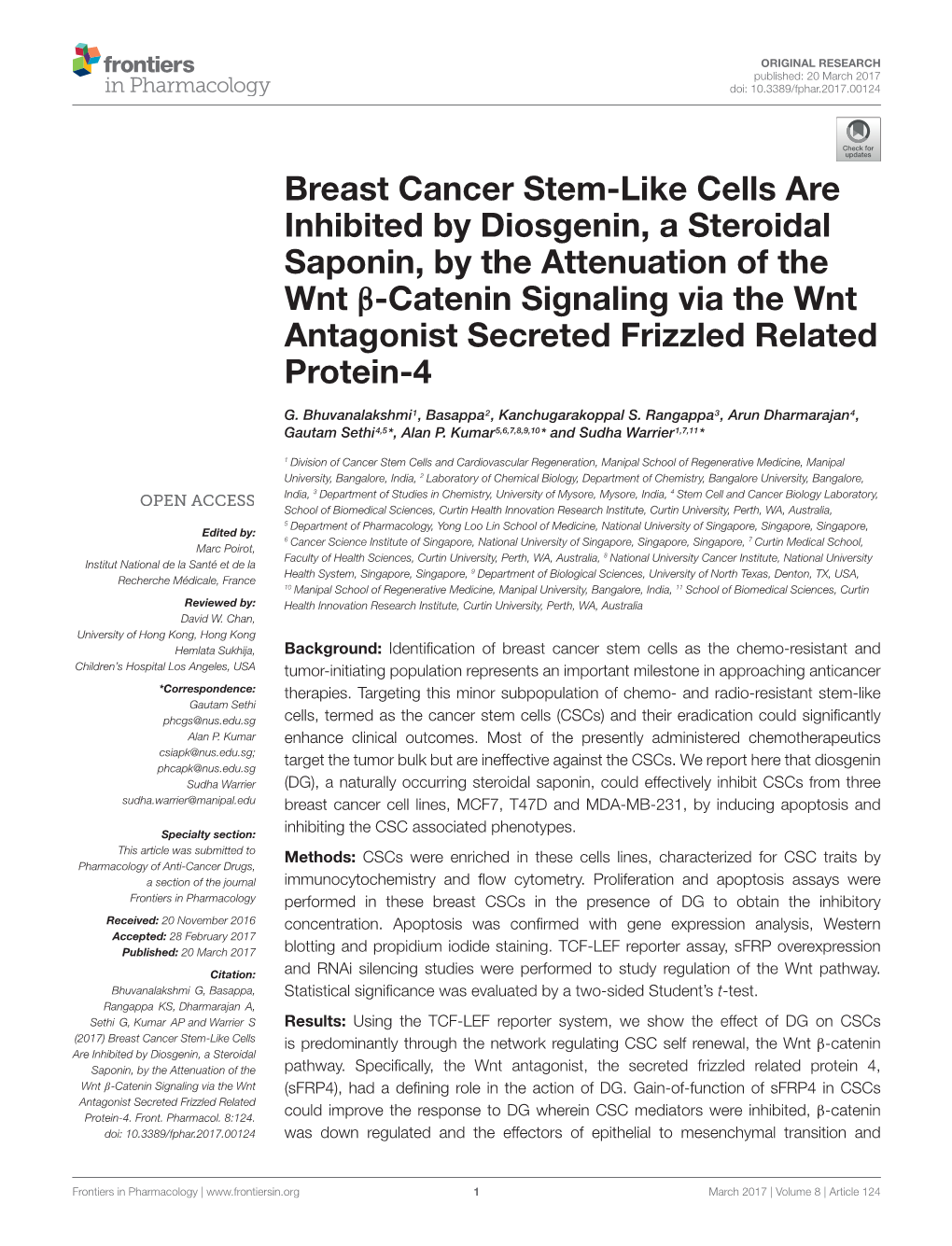 Breast Cancer Stem-Like Cells Are Inhibited by Diosgenin, a Steroidal