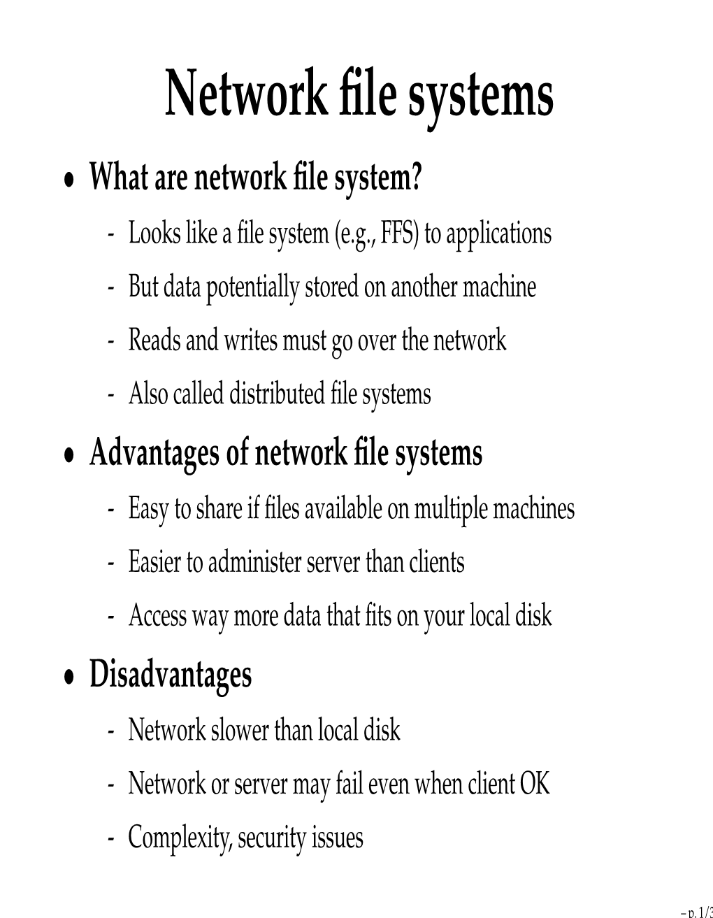 Network File Systems