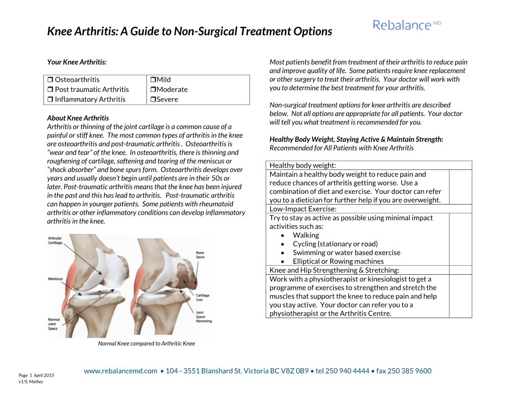 Knee Arthritis: a Guide to Non-Surgical Treatment Options