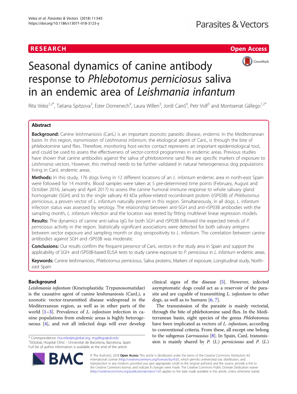 Seasonal Dynamics of Canine Antibody Response to Phlebotomus
