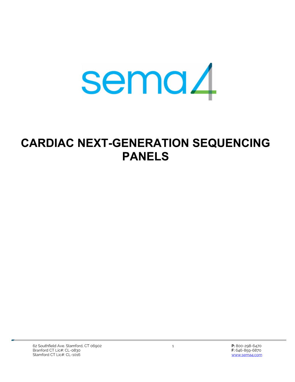 Cardiac Next-Generation Sequencing Panels