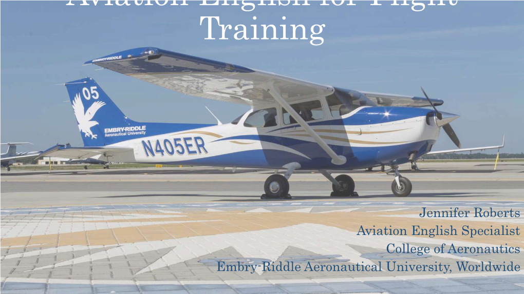 Aviation English for Flight Training