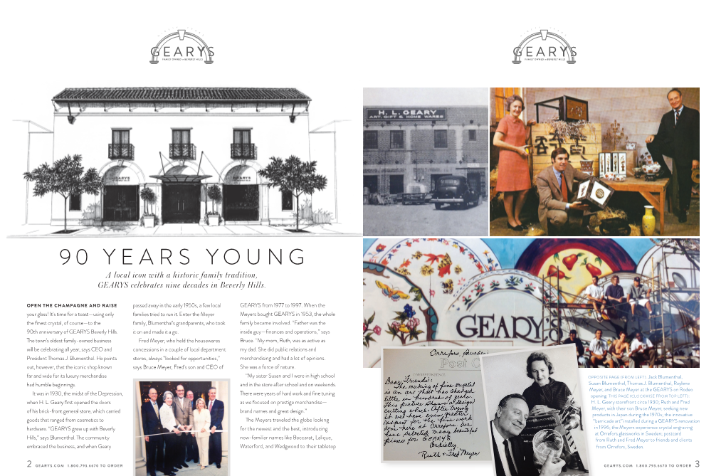 90 YEARS YOUNG a Local Icon with a Historic Family Tradition, GEARYS Celebrates Nine Decades in Beverly Hills