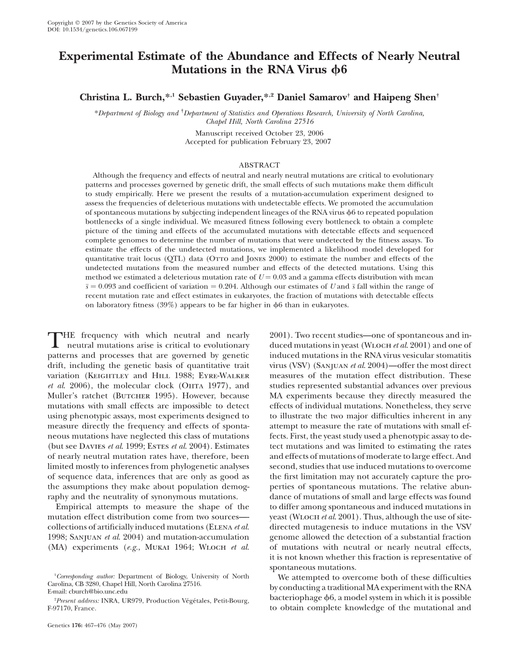 Experimental Estimate of the Abundance and Effects of Nearly Neutral Mutations in the RNA Virus F6