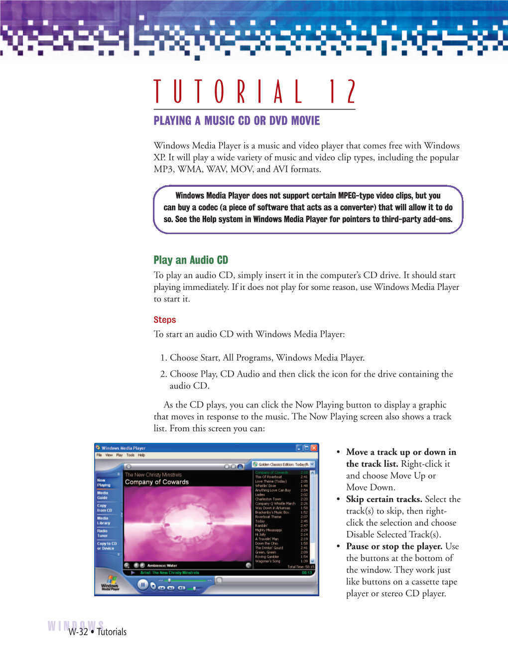 Tutorial 12 Playing a Music Cd Or Dvd Movie