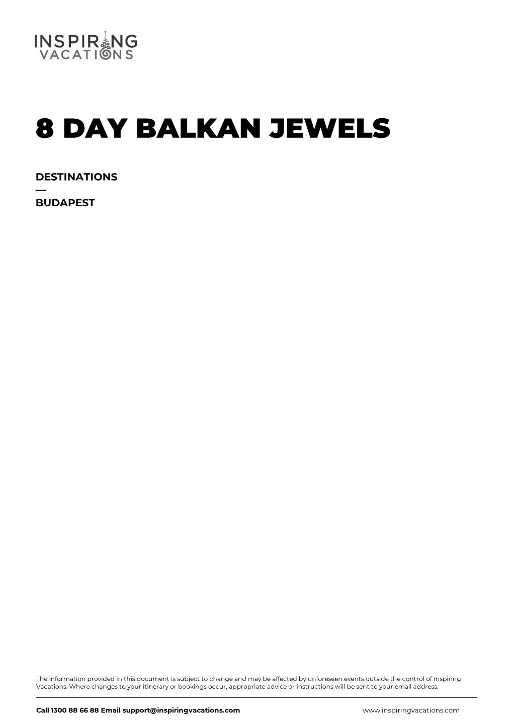 8 Day Balkan Jewels