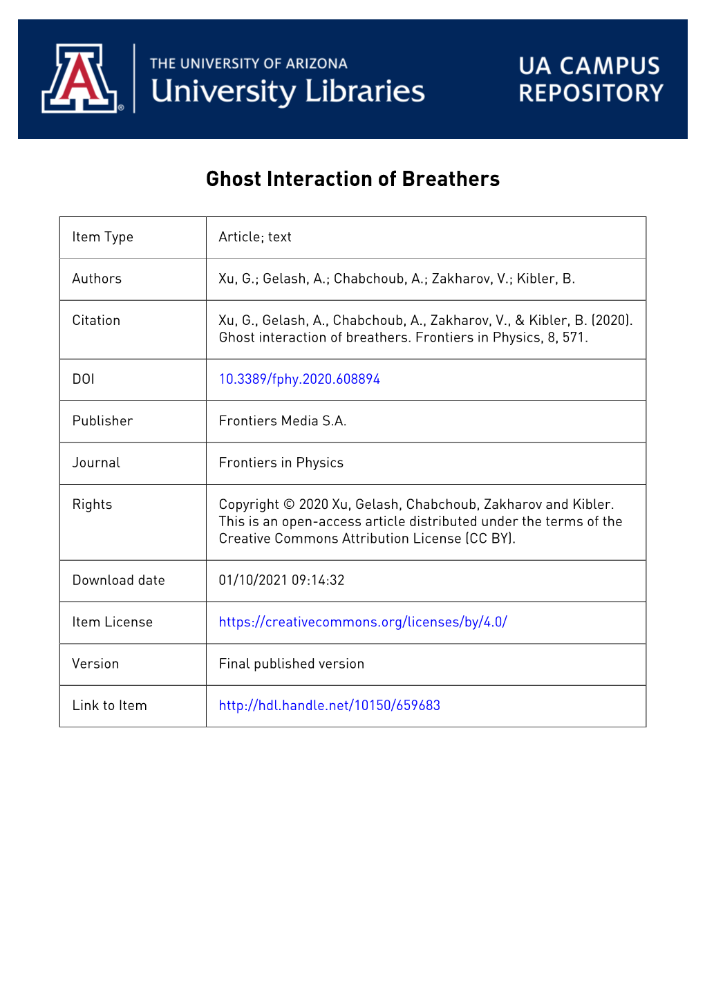 Ghost Interaction of Breathers