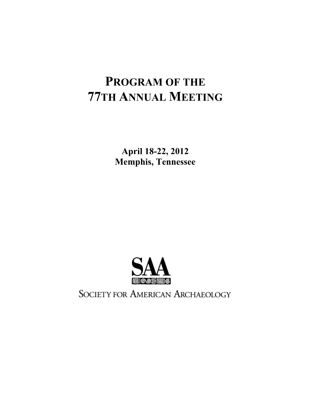 Program of the 77Th Annual Meeting