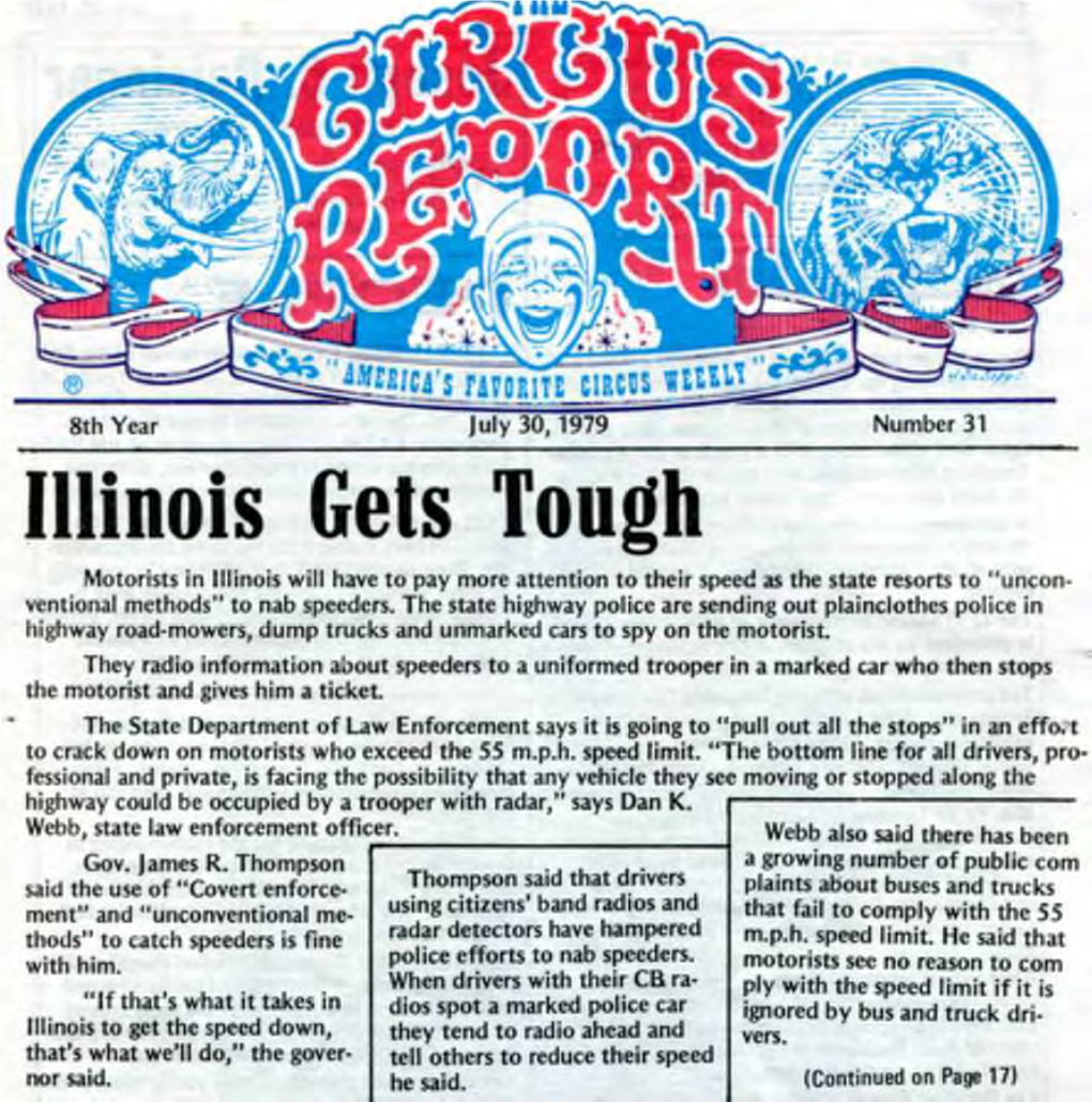 Circus Report, July 30, 1979, Vol. 8, No. 31