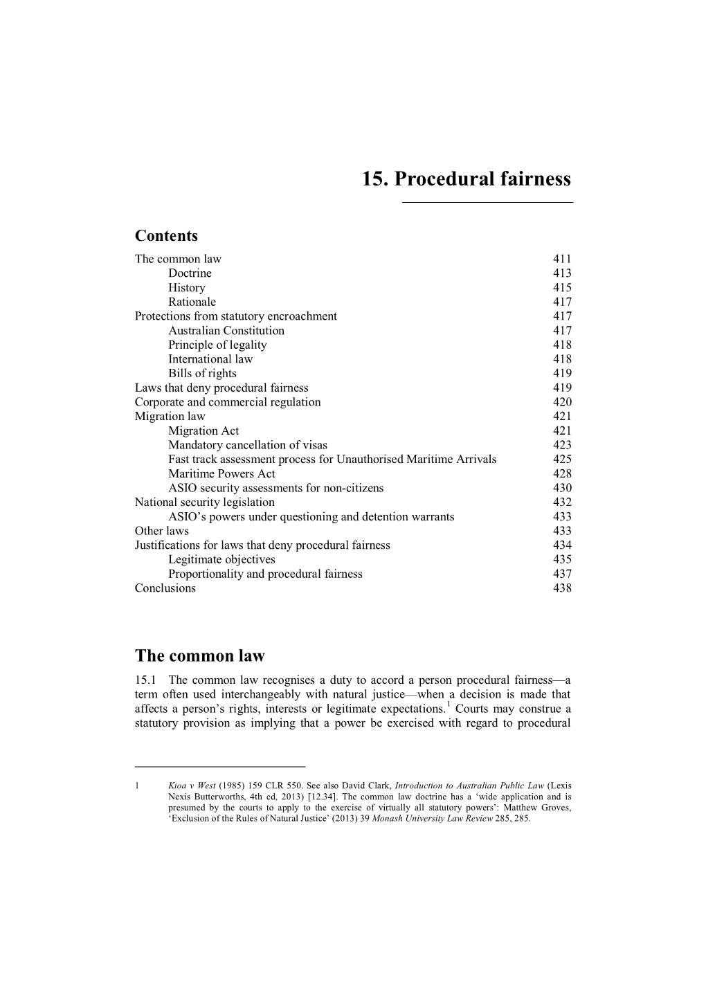 15. Procedural Fairness