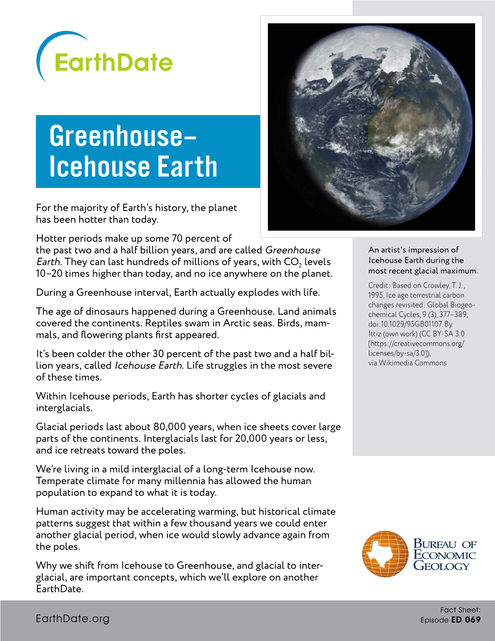 Greenhouse– Icehouse Earth