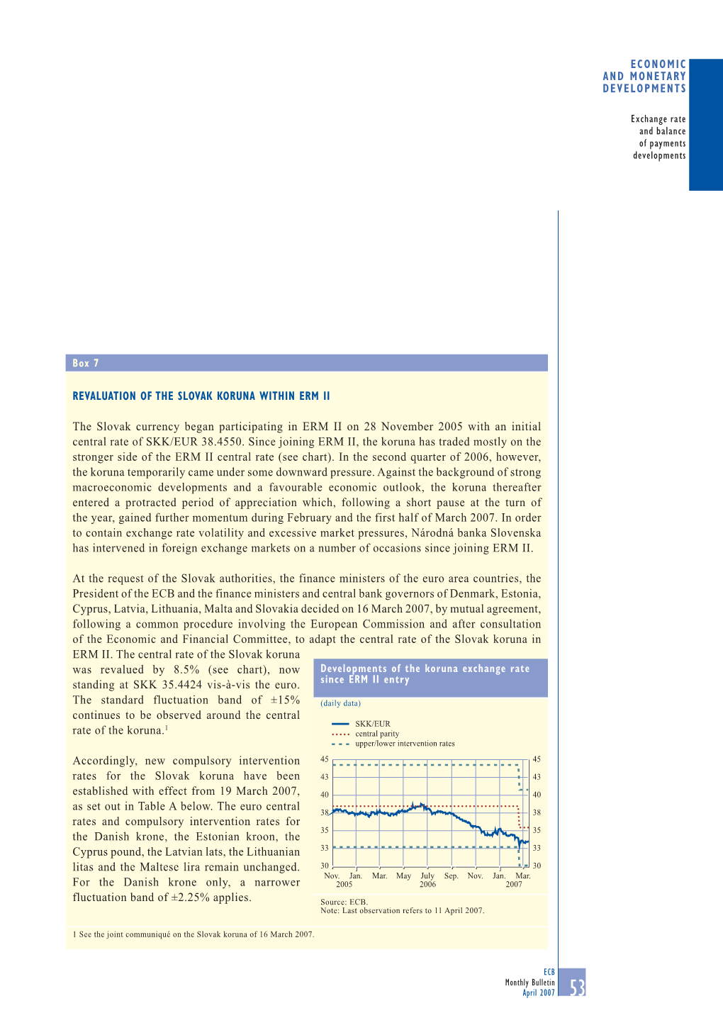 Revaluation of the Slovak Koruna Within Erm Ii