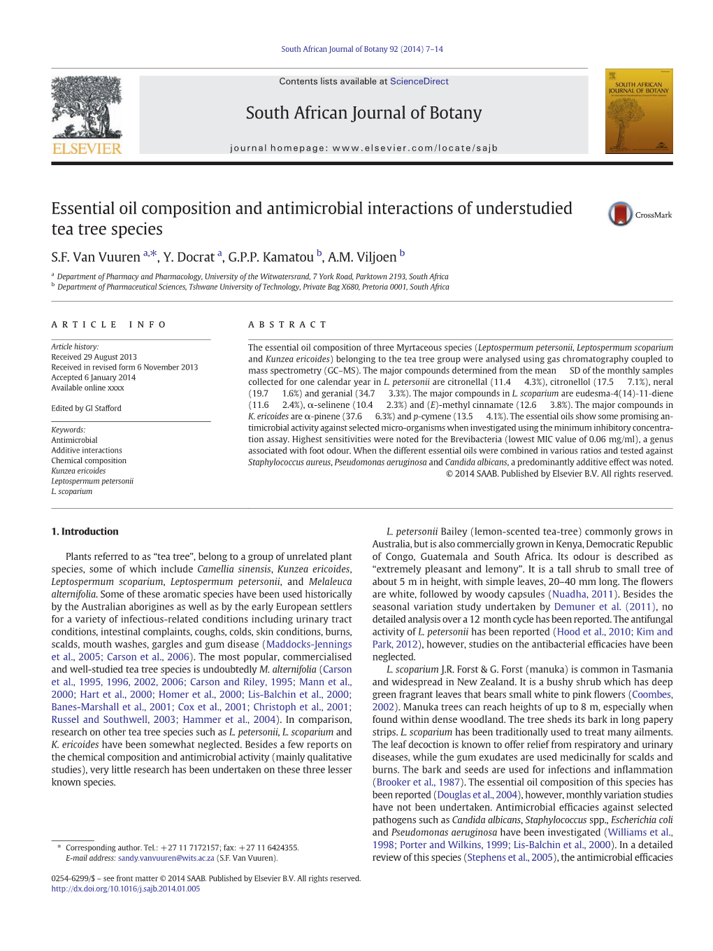 Essential Oil Composition and Antimicrobial Interactions of Understudied Tea Tree Species