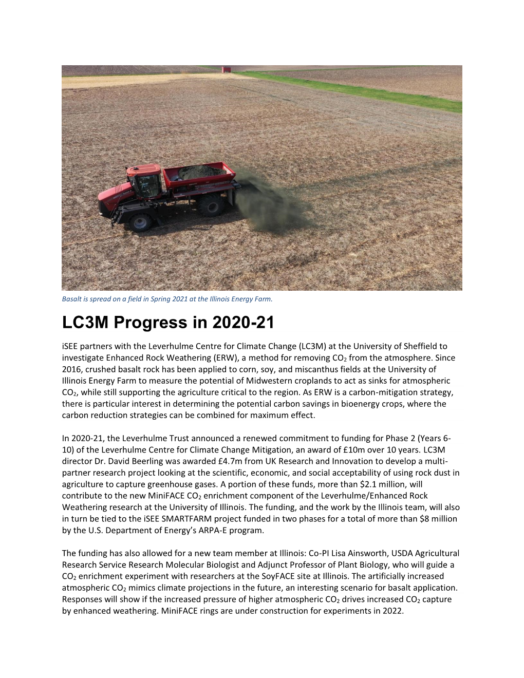 LC3M Progress in 2020-21