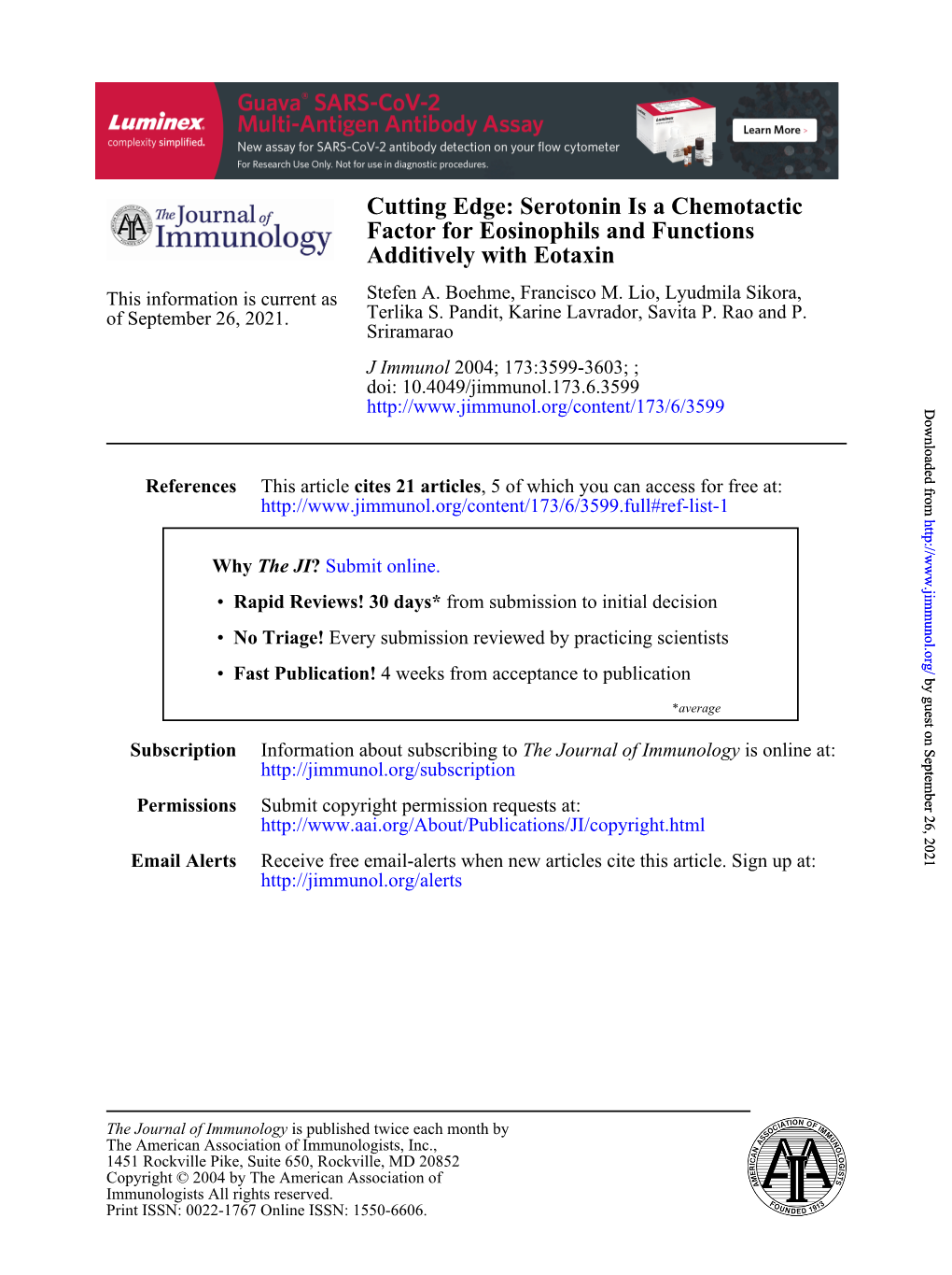 Additively with Eotaxin Factor for Eosinophils and Functions Cutting