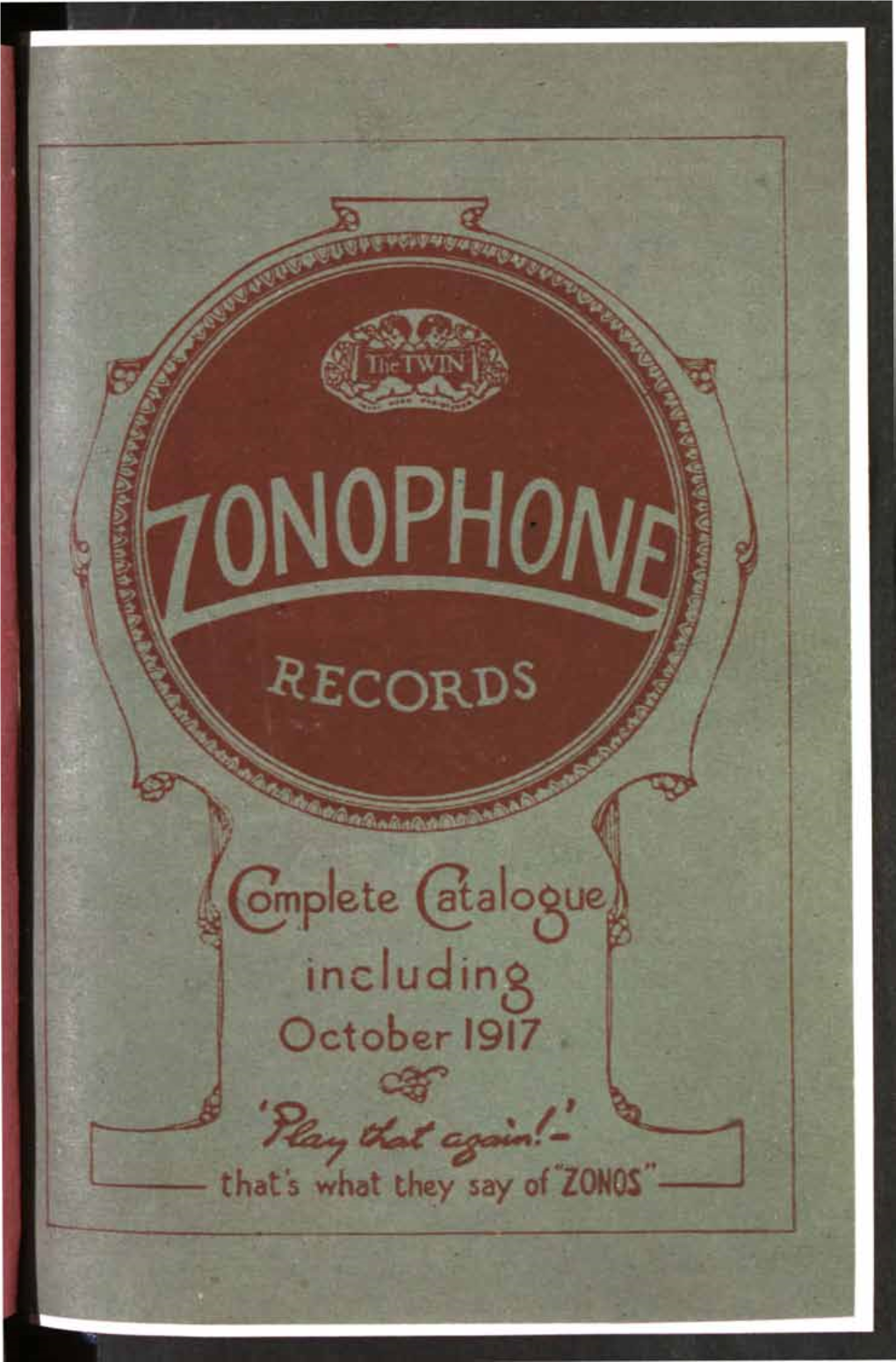 Zonophone Records Complete Catalogue 1917