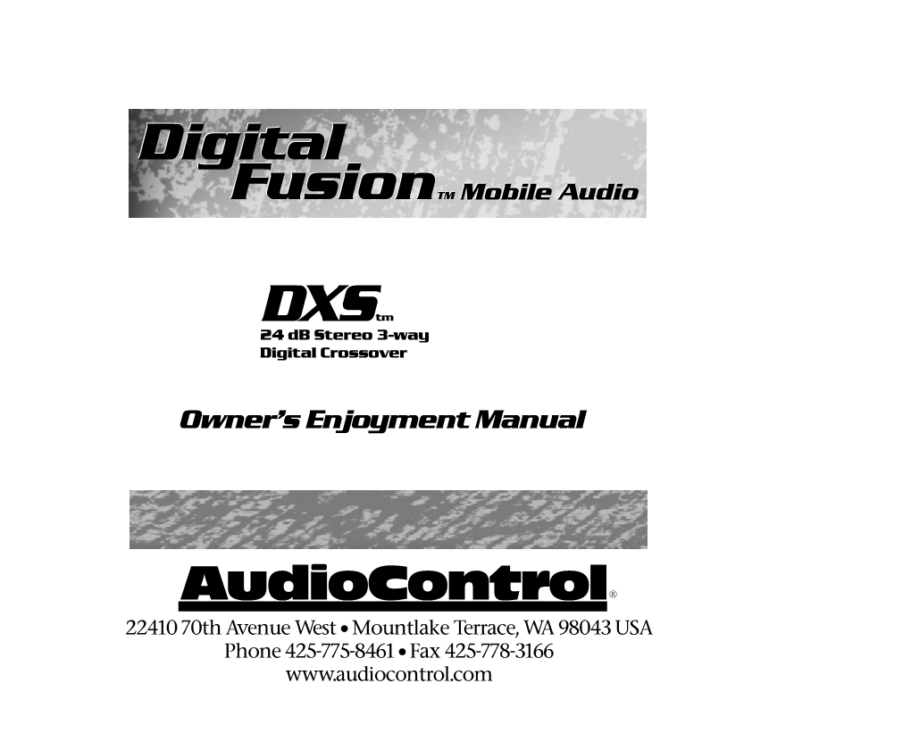 DXS Tm 24 Db Stereo 3-Way Digital Crossover