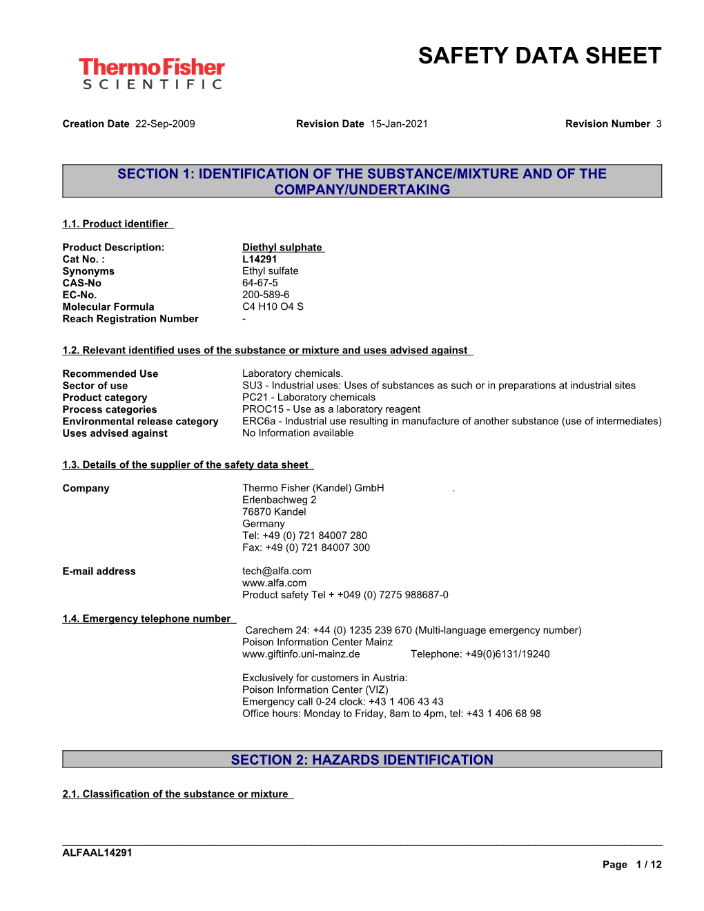 Safety Data Sheet