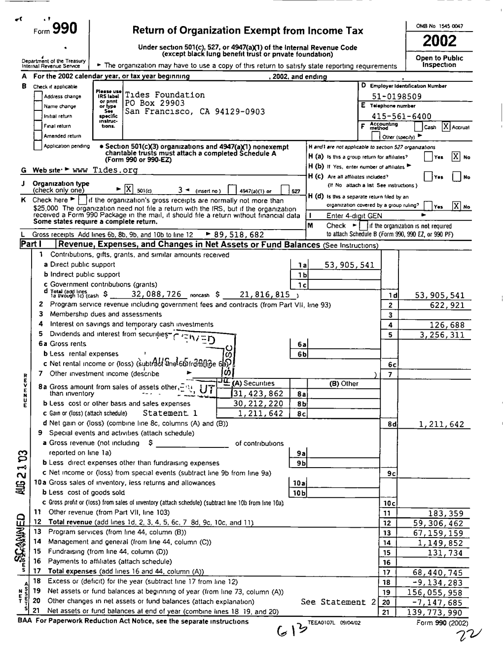 Return of Organization Exempt from Income