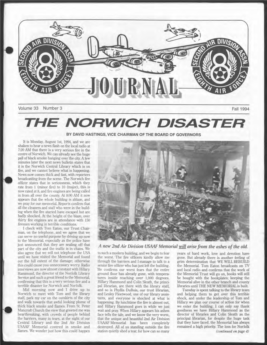 • • the Norwich Disaster