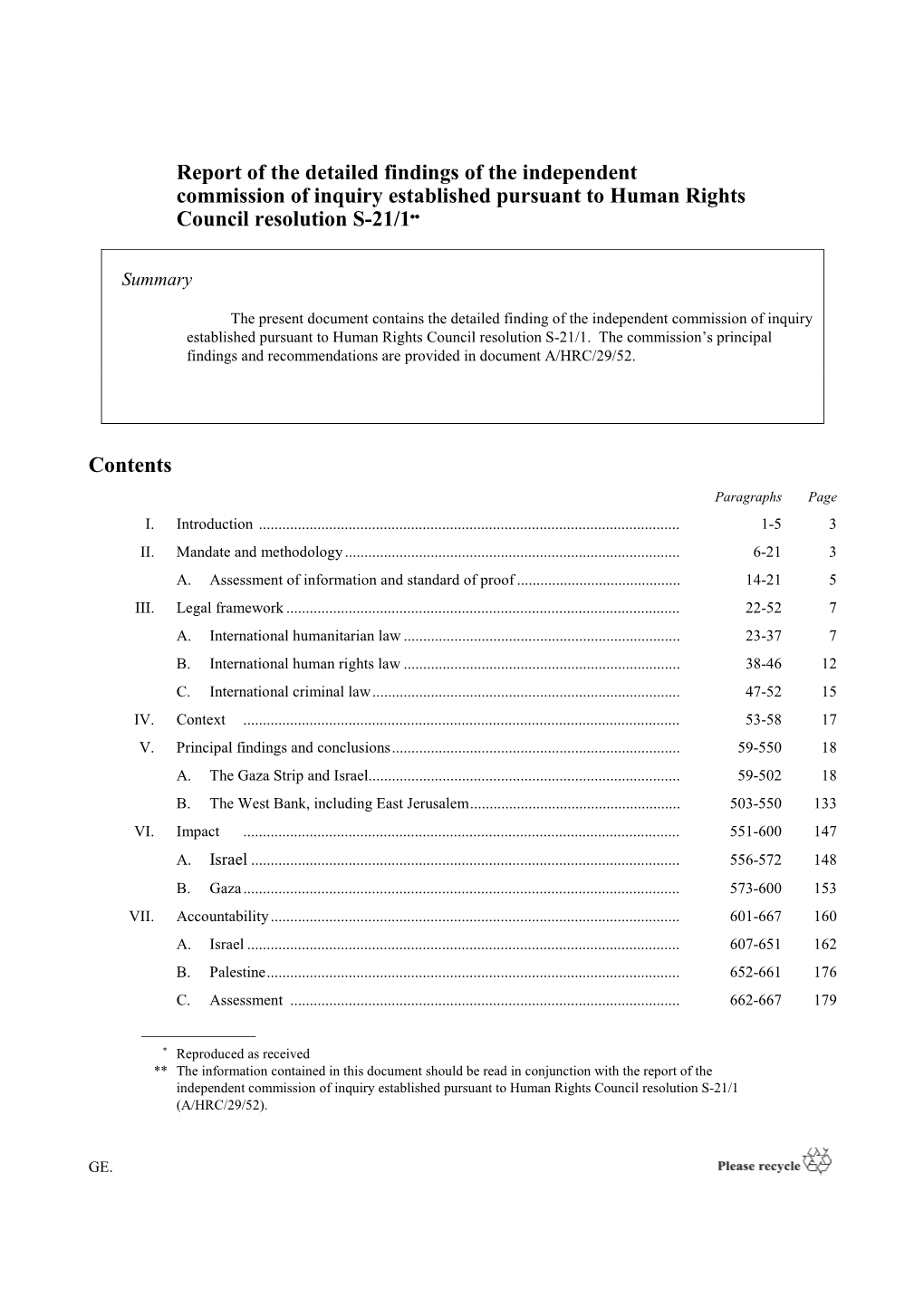 20150622 -- OHCHR Report on Palestine [A HRC CRP 4].Pdf