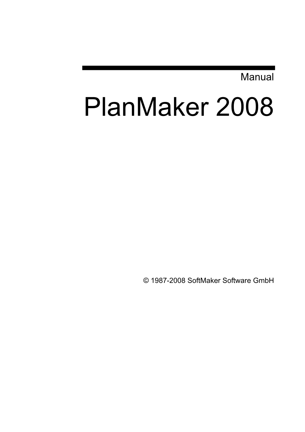 Planmaker 2008
