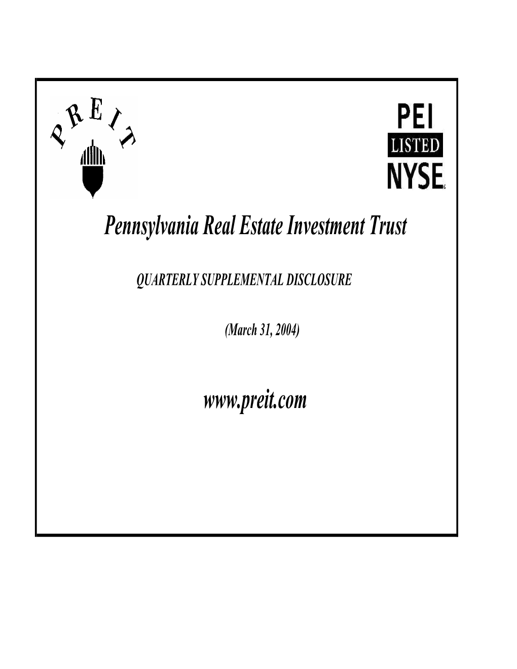 Pennsylvania Real Estate Investment Trust