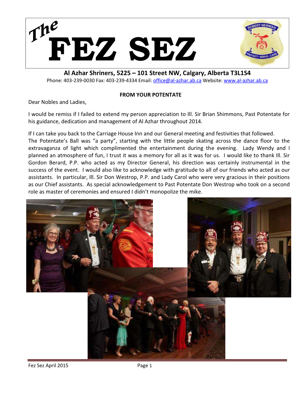 Fez Sez April 2015 Page 1