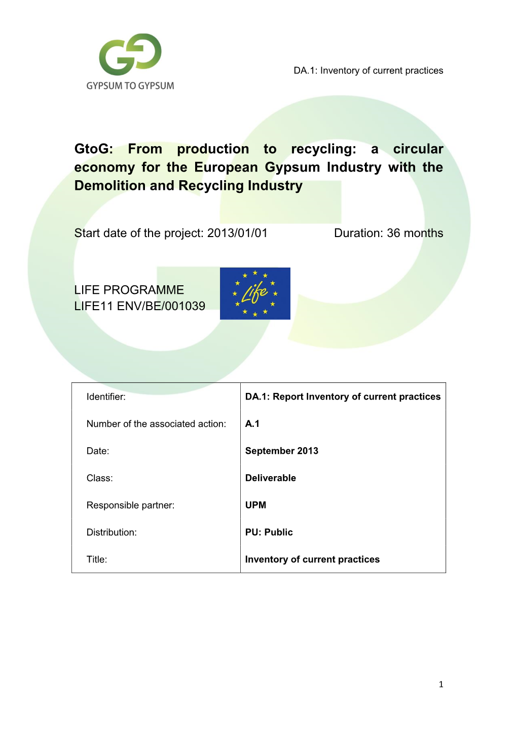 From Production to Recycling: a Circular Economy for the European Gypsum Industry with the Demolition and Recycling Industry