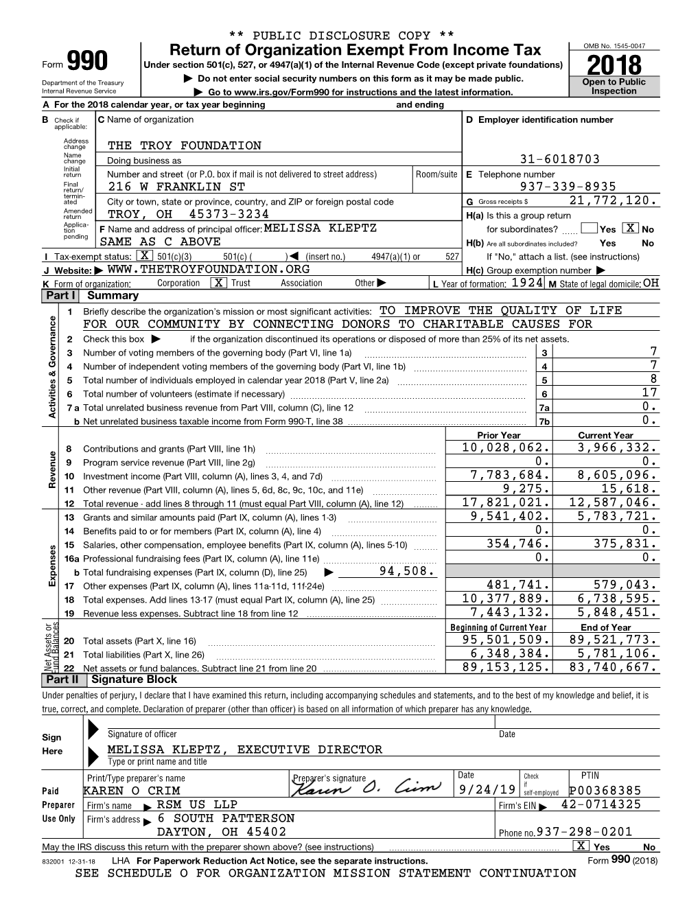 Return of Organization Exempt from Income Tax OMB No