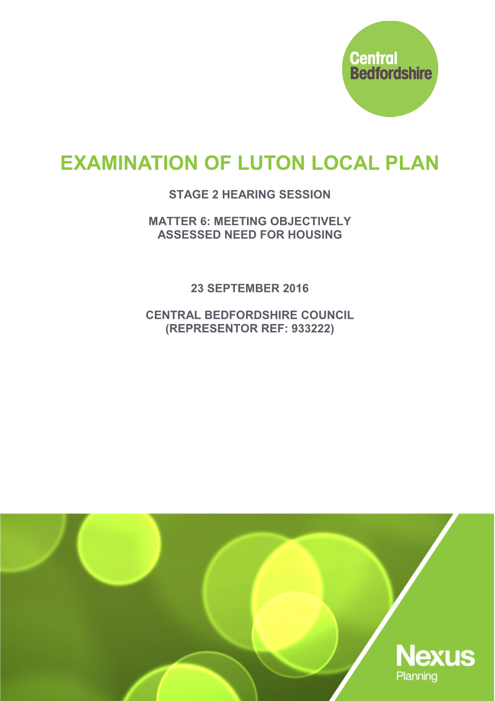 Examination of Luton Local Plan