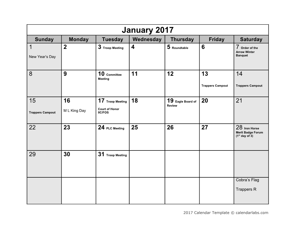 2017 Monthly Calendar - Calendarlabs.Com s3