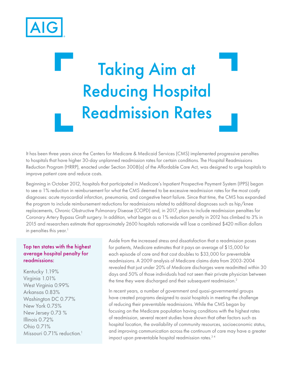 Taking Aim at Reducing Hospital Readmission Rates