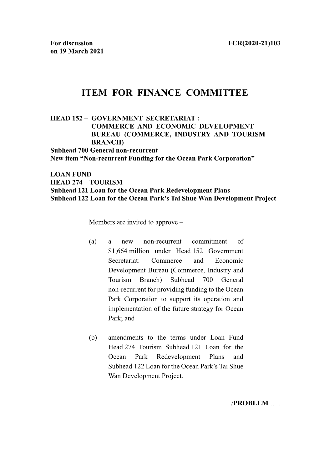 FCR(2020-21)103 on 19 March 2021