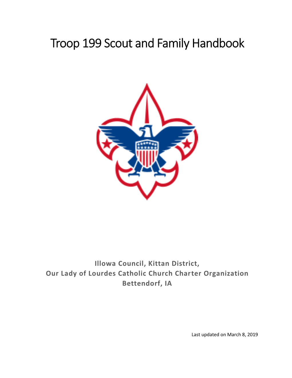 Troop 199 Scout and Family Handbook