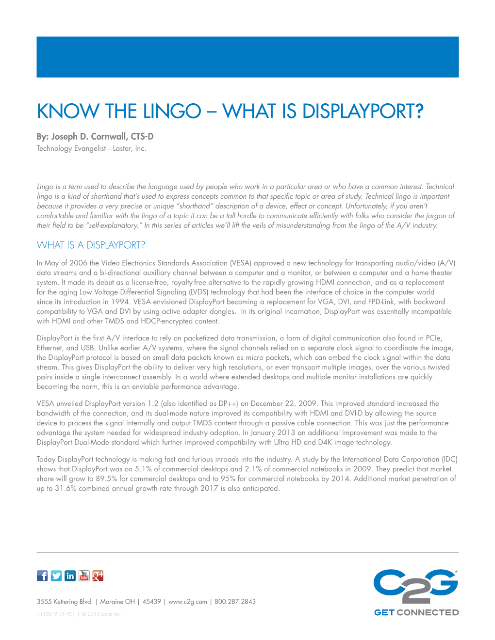 Know the Lingo – What Is Displayport?