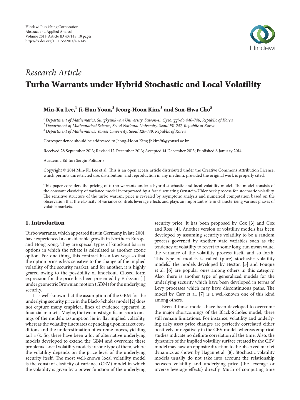 Research Article Turbo Warrants Under Hybrid Stochastic and Local Volatility