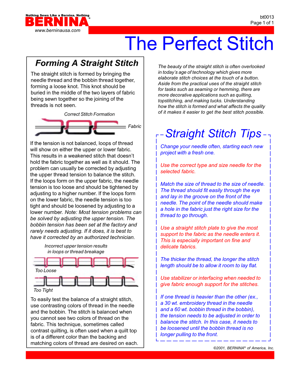 The Perfect Stitch