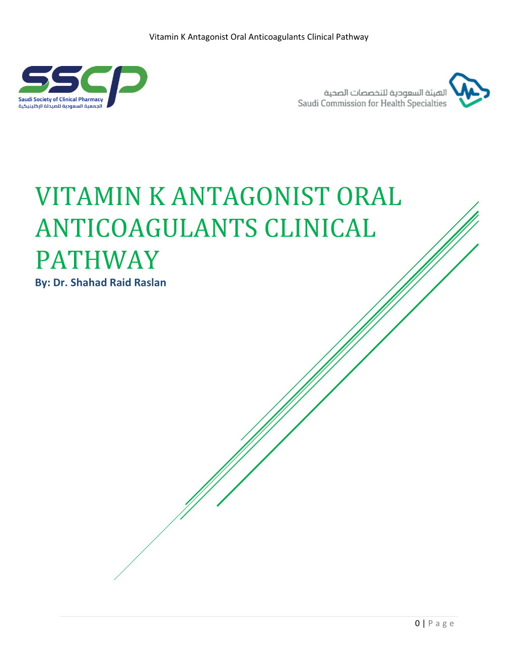 Vitamin K Antagonist Oral Anticoagulants Clinical Pathway