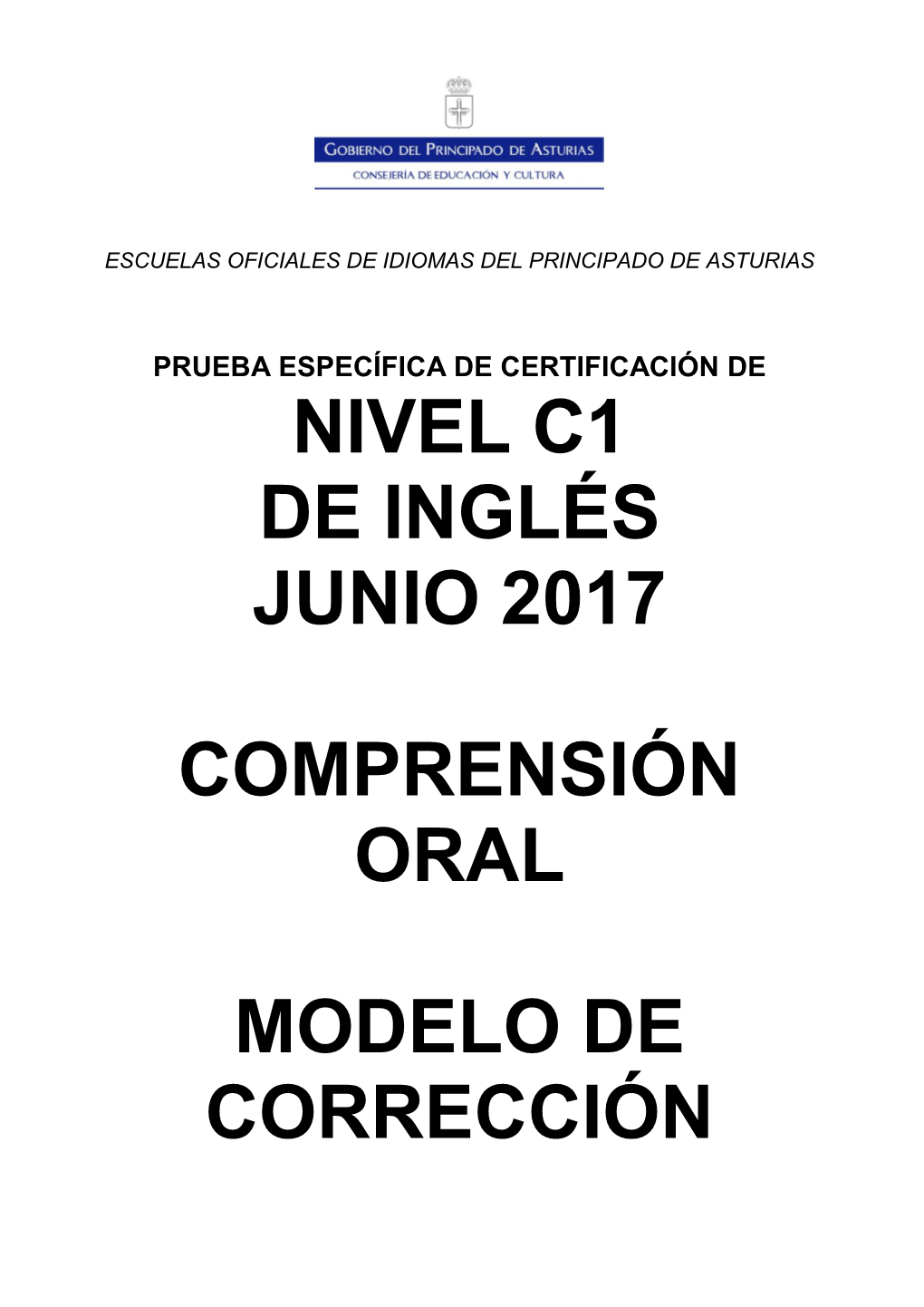 Nivel C1 De Inglés Junio 2017 Comprensión Oral Modelo