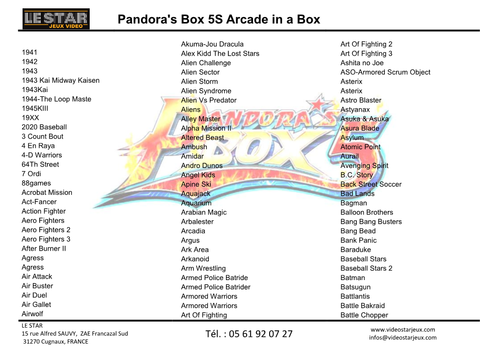 Pandora's Box 5S Arcade in a Box