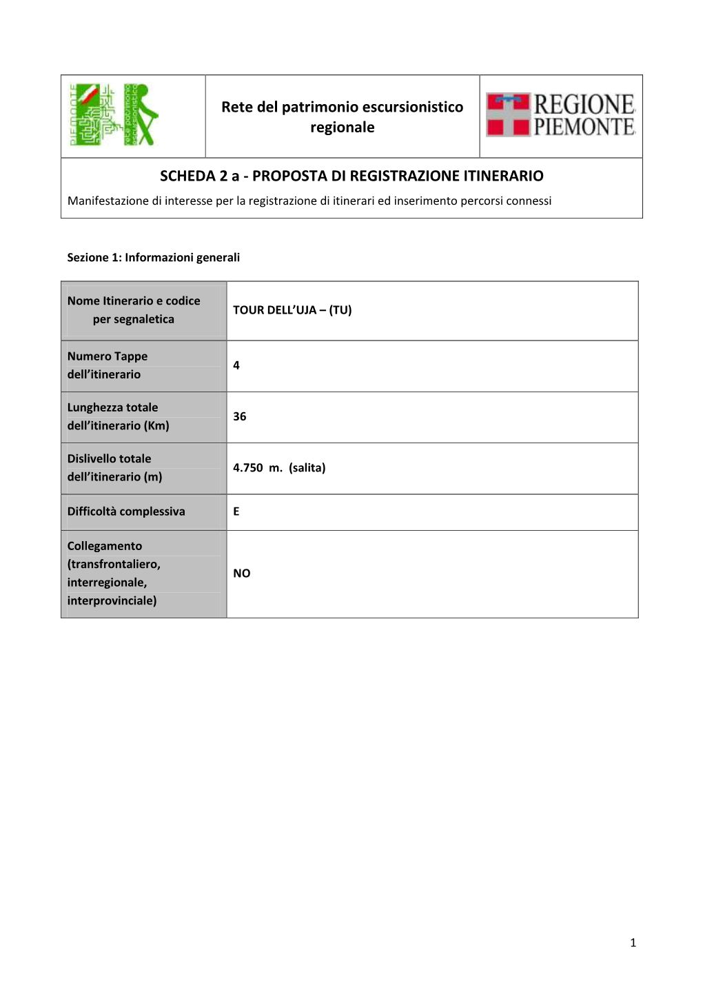 Certificazione Itinerari Trans-Frontalieri